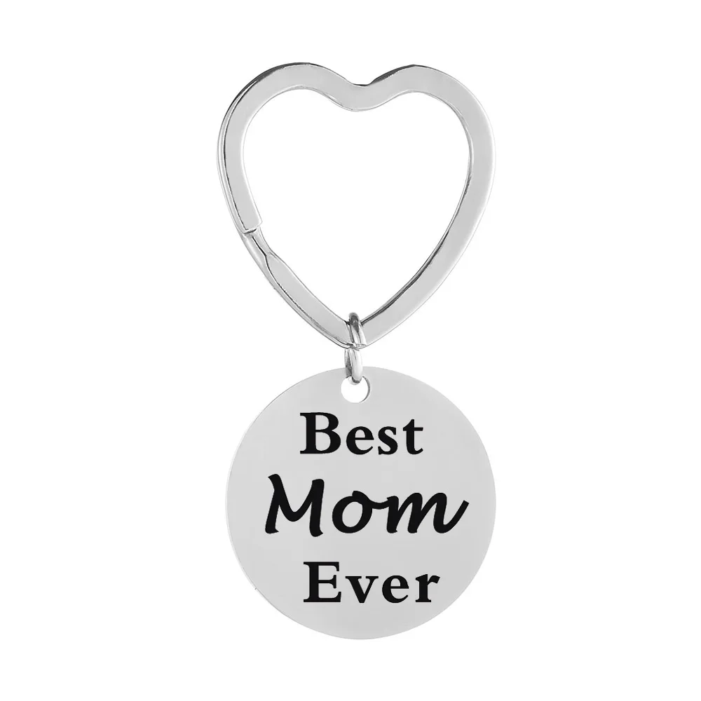 Круглый брелок из нержавеющей стали в европейском и американском стиле любовь