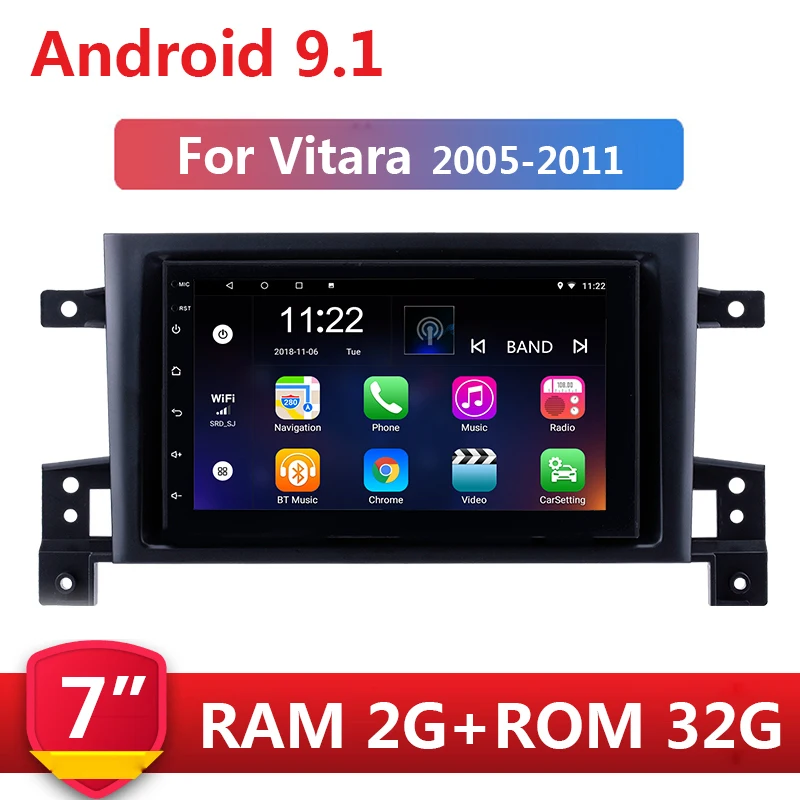 7 &quotAndroid 9 1 2 din для SUZUKI GRAND VITARA 2005 2011 Автомобильный мультимедийный видеоплеер