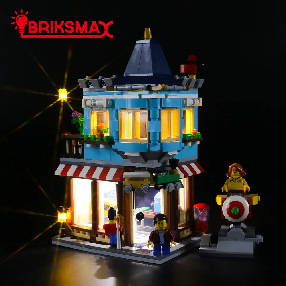 Комплект со светодиодсветильник кой BriksMax для магазина игрушек 31105 Creator Townhouse