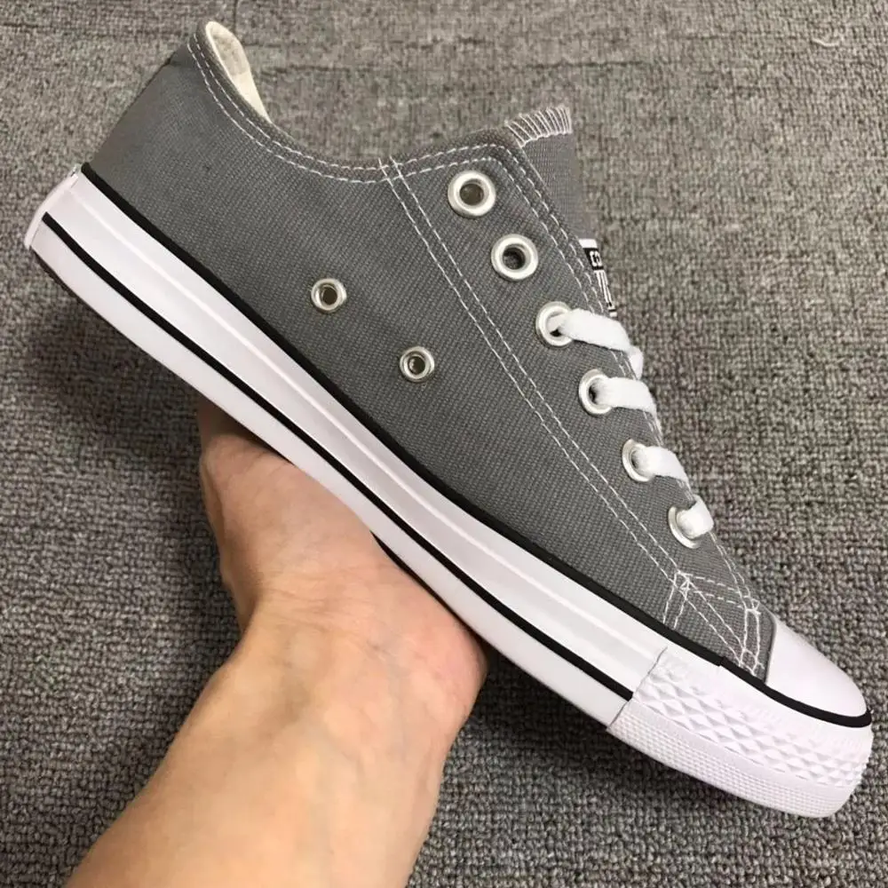 Новинка года; женские классические повседневные парусиновые туфли Allstars; модные кроссовки; обувь для скейтбординга - Цвет: low grey