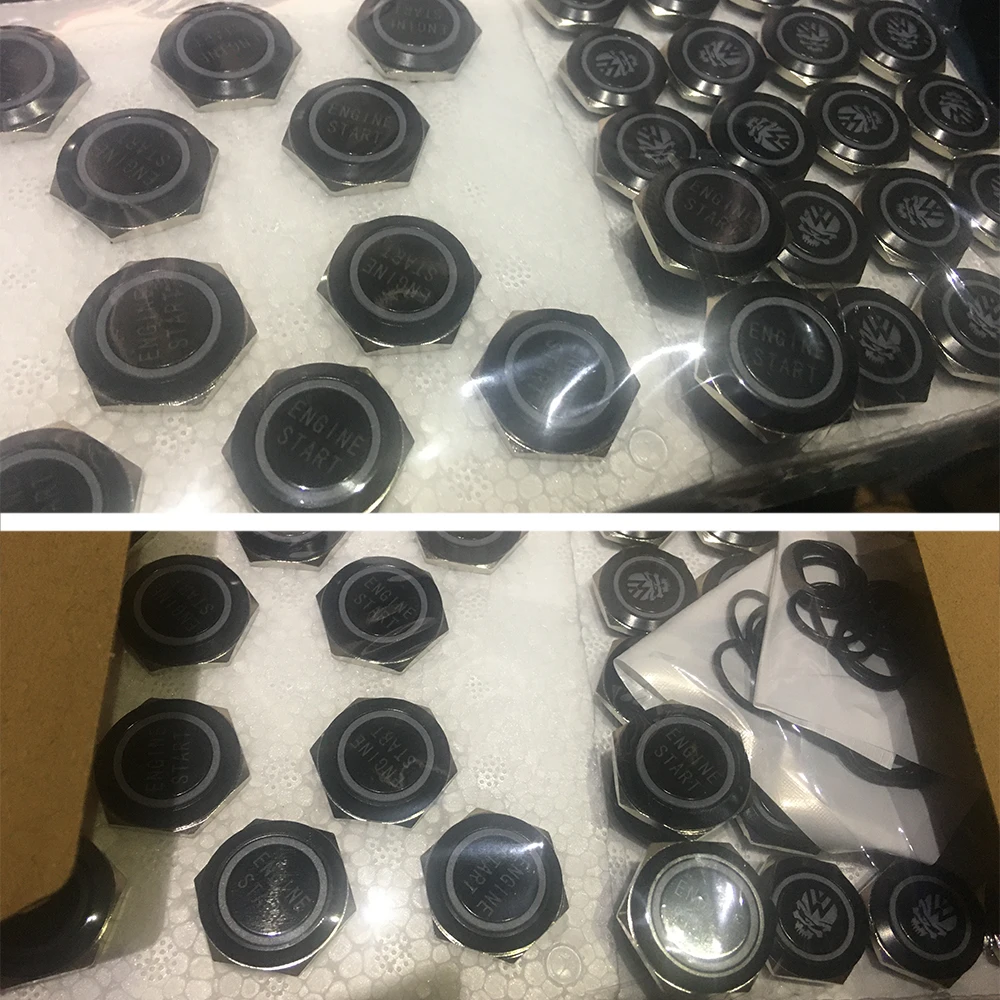 22 мм Кнопка настройки черный корпус фиксация/Мгновенный металлический кнопочный