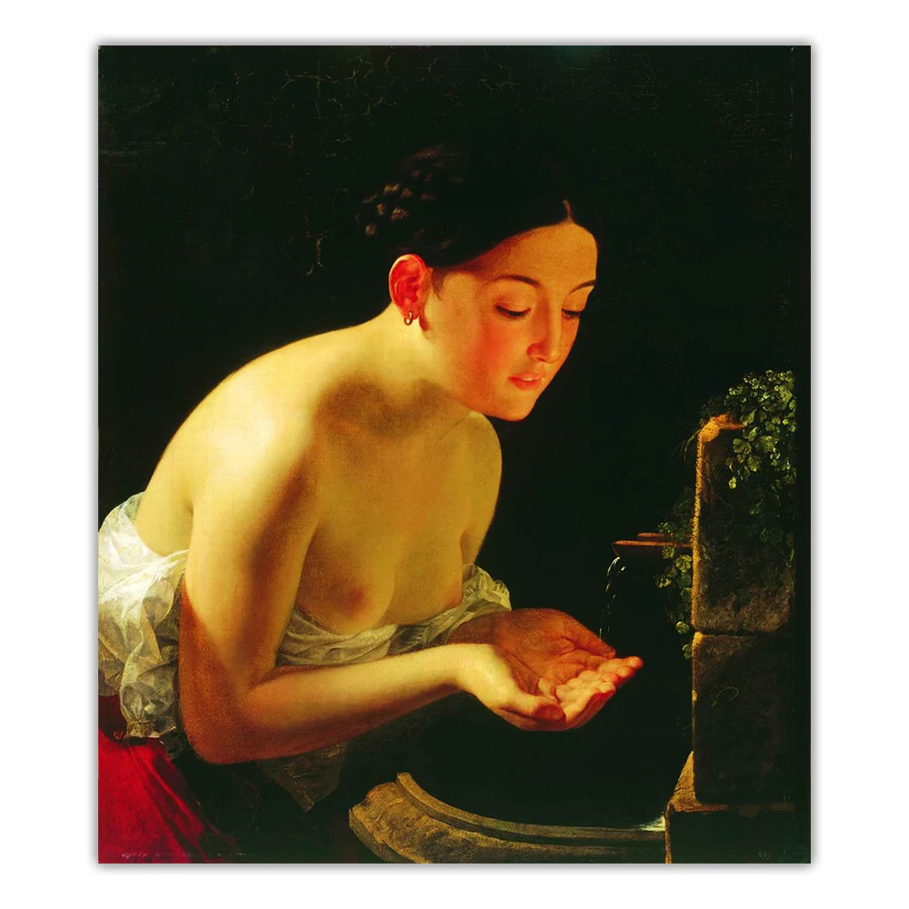 

Karl BriullovItalian MorningCanvas Art Oil Painting Artwork Aesthetic Picture Poster Wall Hanging Decor Home Decoration