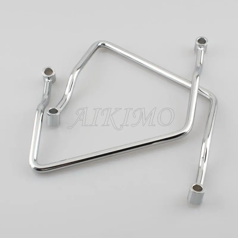 Хромированная сумка для багажа кронштейн крепления на бар 98-11 Yamaha V Star XVS 1100 Dragstar 400