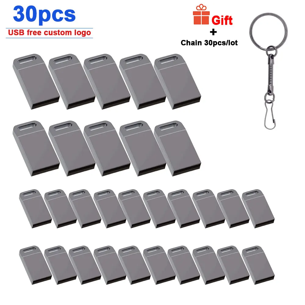 

30pcs/lor promotion Dustproof Business USB 2.0 4GB 8GB 16GB 32GB 64GB Flash Pen Drive Metal Memory Stick drive Free custom logo