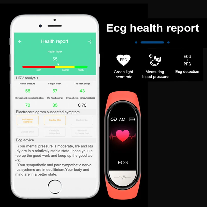 Фитнес-браслет унисекс водонепроницаемый IP67 с функцией отслеживания вызовов |