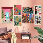 Современные разноцветные искусственные постеры и печатные настенные картины для украшения гостиной и дома