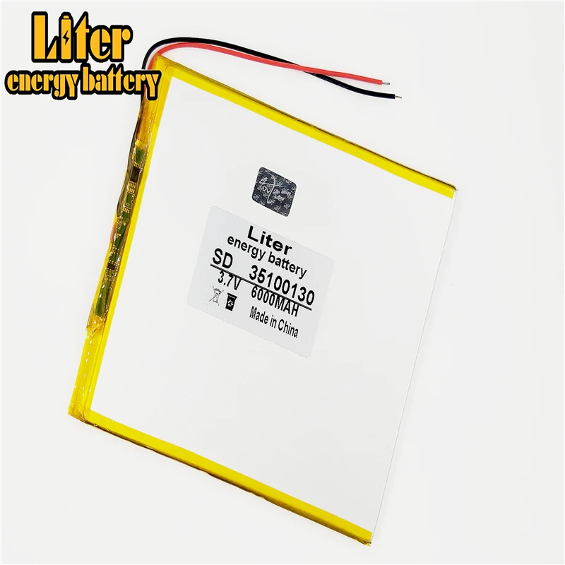 3 7 V 6000mAH 35100130 полимерный литий-ионный аккумулятор для-DNS AirTab DUAL | Электроника