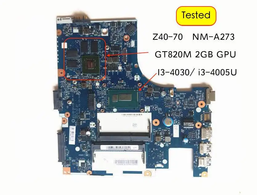 

Материнская плата ACLUA ACLUB Z40-70 с радиатором для ноутбука Lenovo NM-A273
