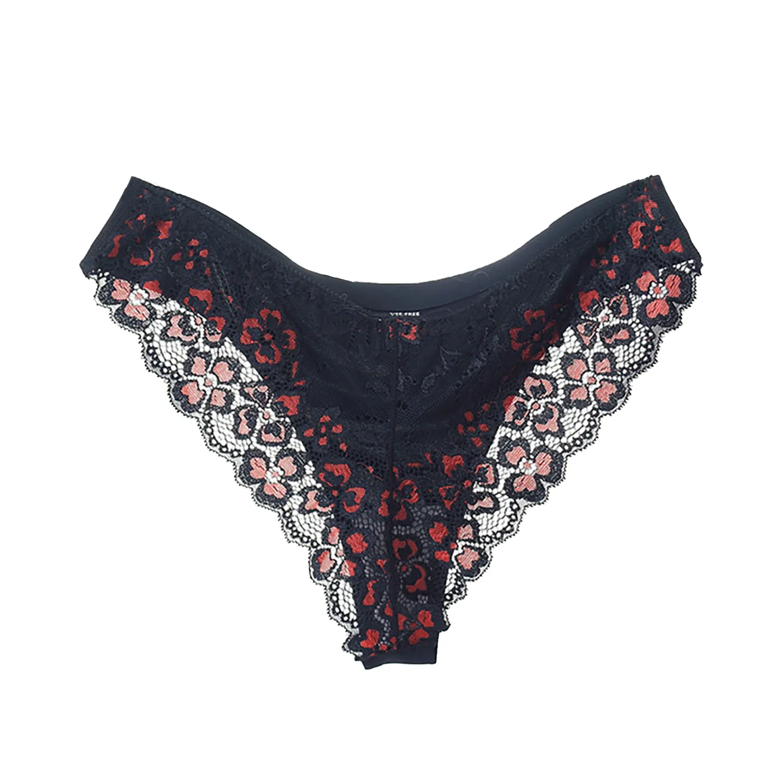 

Classic Sexy Lace Panties Women Wave-Side Embroidery Underwear Low Waist Solid Women Lingerie Hollow Out Floral Female Brief