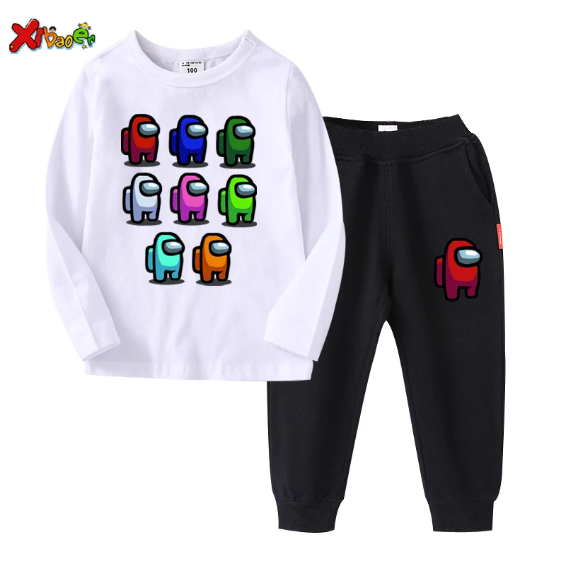 

kids Sets clothing suit boys New Arrival Children's Clothes Fashion Girl Sports Suit Children t shirts Long sleeve Tshirt Game