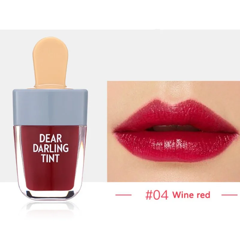 5 цветов Мороженое губ глазури Водонепроницаемый жидкая помада Губы татуировки