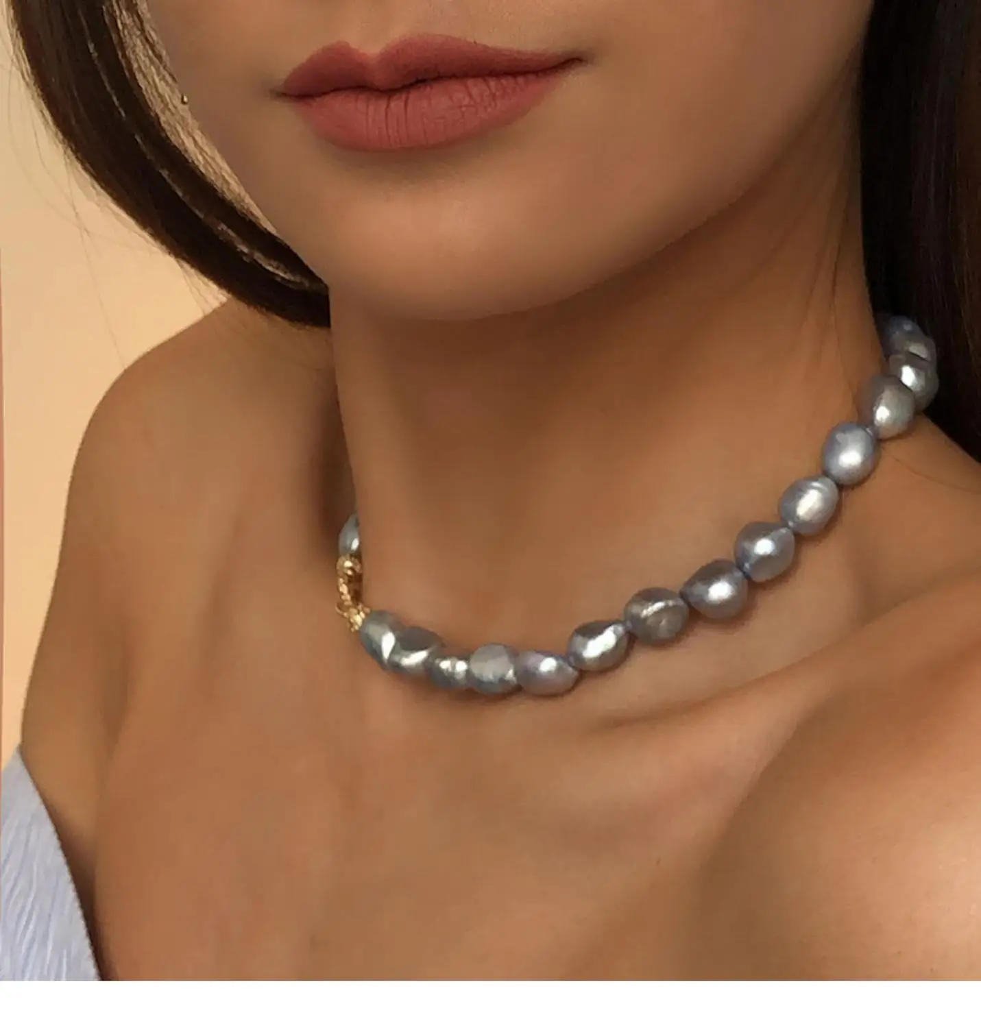 Ожерелье женское из латуни с натуральной имитацией золота 18 карат дизайнерская