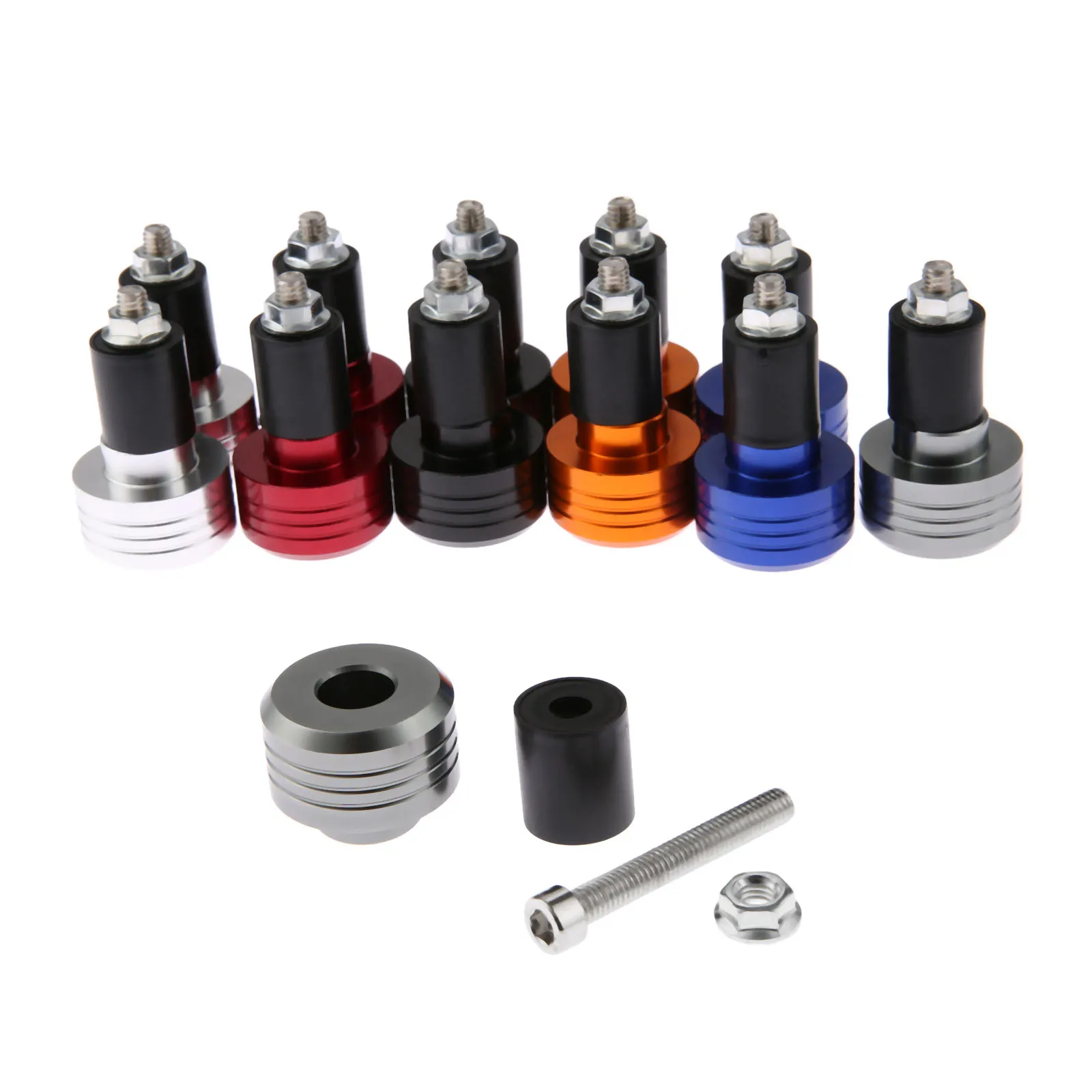 7/8&quot Motorcycle 22MM Handlebar Grips Handle Bar Cap End Plugs For Kawasaki NINJA 300 250R ZX636R ZX6RR 400R Yamaha MT 07 09 |