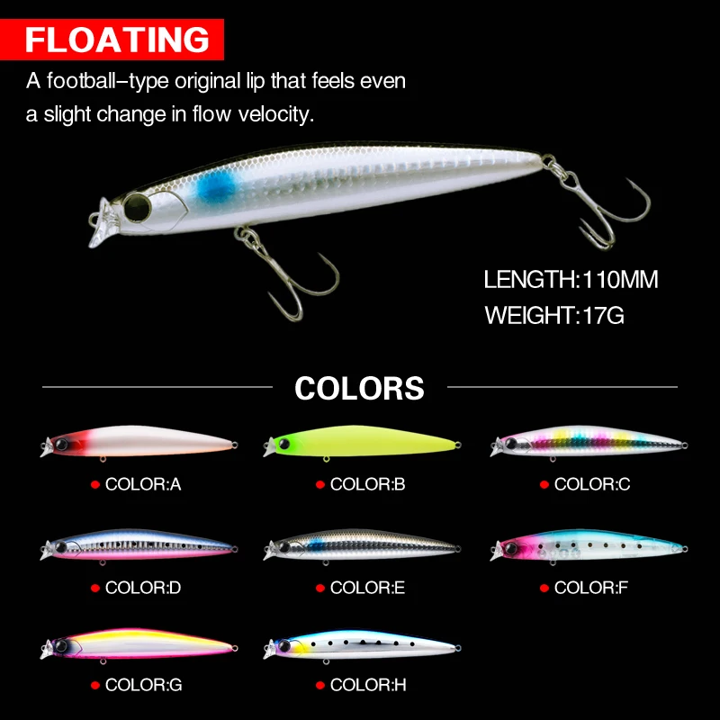 

Topwater Minnow Lure Fishing 11cm 17g wobblers Pike Fly Fishing Sea Spinning Bait Artificial Surface Lure Jerkbait sea Fishing