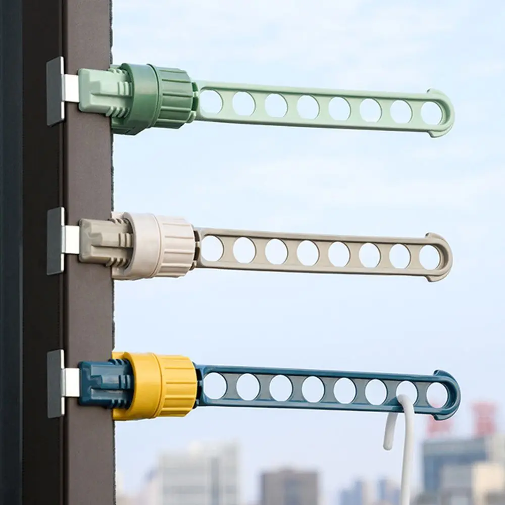 

Magic Window Frame Space Saving 8-holes Multi-port Support Clothes Hanger Multifunction Drying Rack