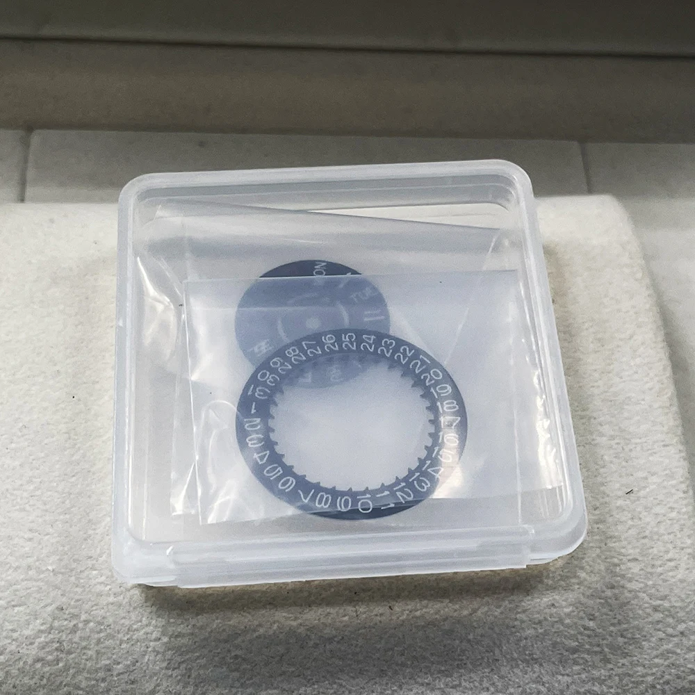 Disc Wheel Crown at 3.8 Black Datewheel Parts Replacements For Seiko NH36A Movement Calendar Stickers Date/Day