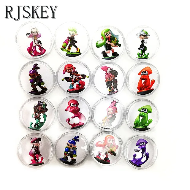 16Pcs Splatoon 2 Набор 23 шт. легенда о Зельде Дыхание Дикого NFC Коллекционная монета тег Amiibo карты Ntag215 тег включает юную ссылку - Цвет: 16Pcs Splatoon 2