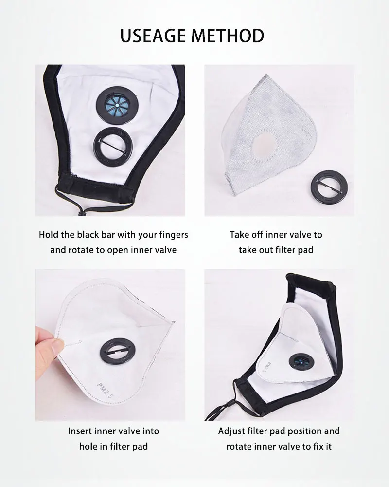 Корейская бактериальная маска PM2.5 для защиты от смога/пыли загрязнения рта