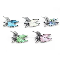 2021new natural abalone shell hummingbird brooches for women men jewelry making diy charms accessories animal pin exquisite gift