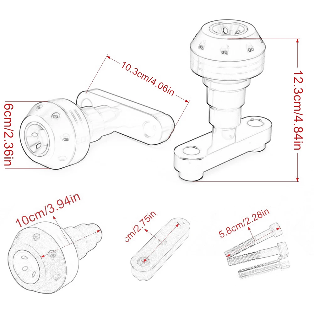 Мотоцикл с ЧПУ Защита от падения рамки ползунок Накладка для защиты обтекателя