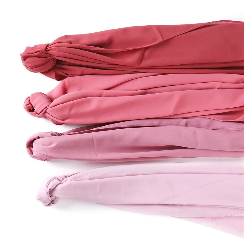 Женская шифоновая повязка на голову мягкий головной платок в мусульманском