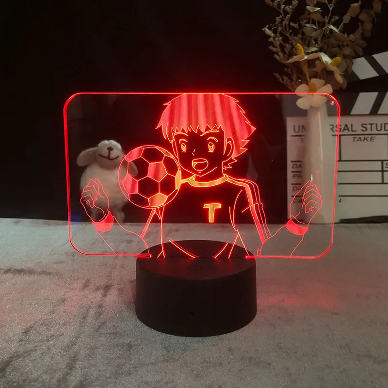 

Unique Captain Tsubasa Ozora Tsubasa Japanese Anime Manga Dropship Bright Base Kid 3D Night Light Alarm Clock Base Lamp Light