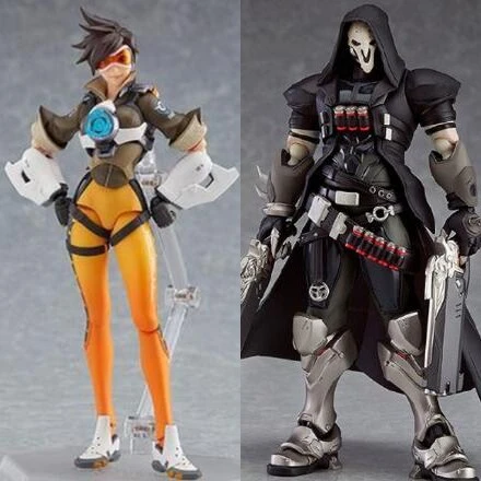 Figma 393 игра Overwatch Tracer Reaper экшн-фигурка серии ПВХ экшн-фигурка Коллекционная модель игрушки кукла подарок 17 см