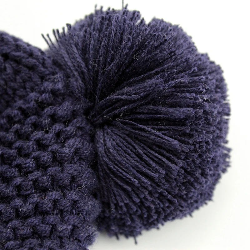 

Bomber Hats New Warm Chunky Pom Pom Knit Baby Hat Boy Girl Hat Warm Ear Hat Boy Hat Newborn Baby Hats