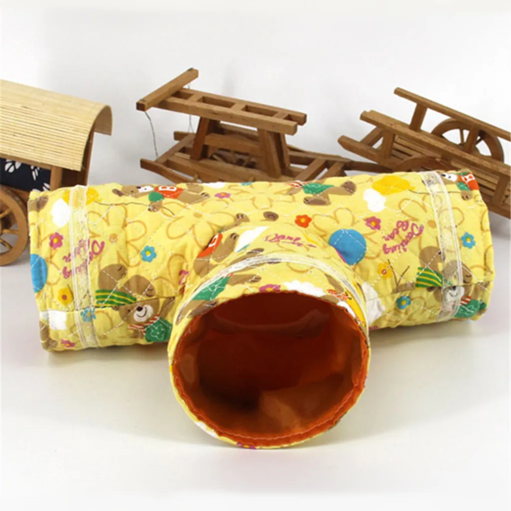 Маленькая складная игрушка для животных игровой туннель хомяка морская свинка