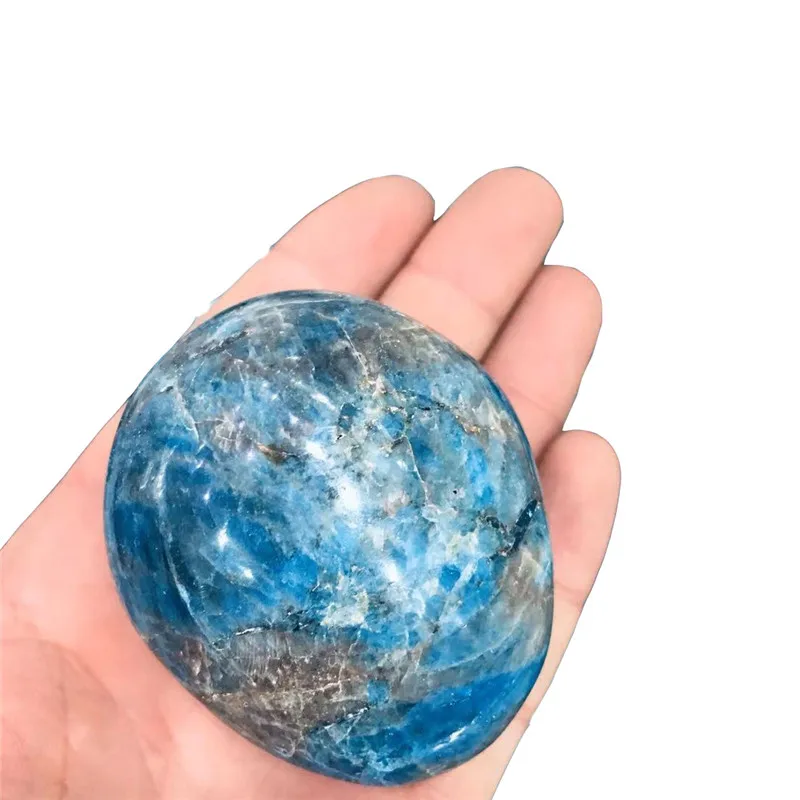 1 шт. натуральный голубой апатит кварц опущенный камень размер ладони