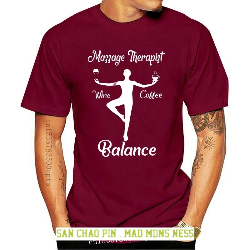 

Men T Shirt Massage Therapist Wine Coffee Balance Women t-shirt