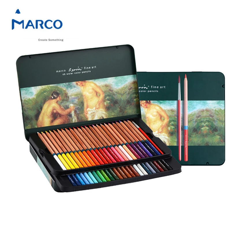 Марко 24/36/48/72/100 цветные s рисование рафина карандаши нетоксичные без свинца