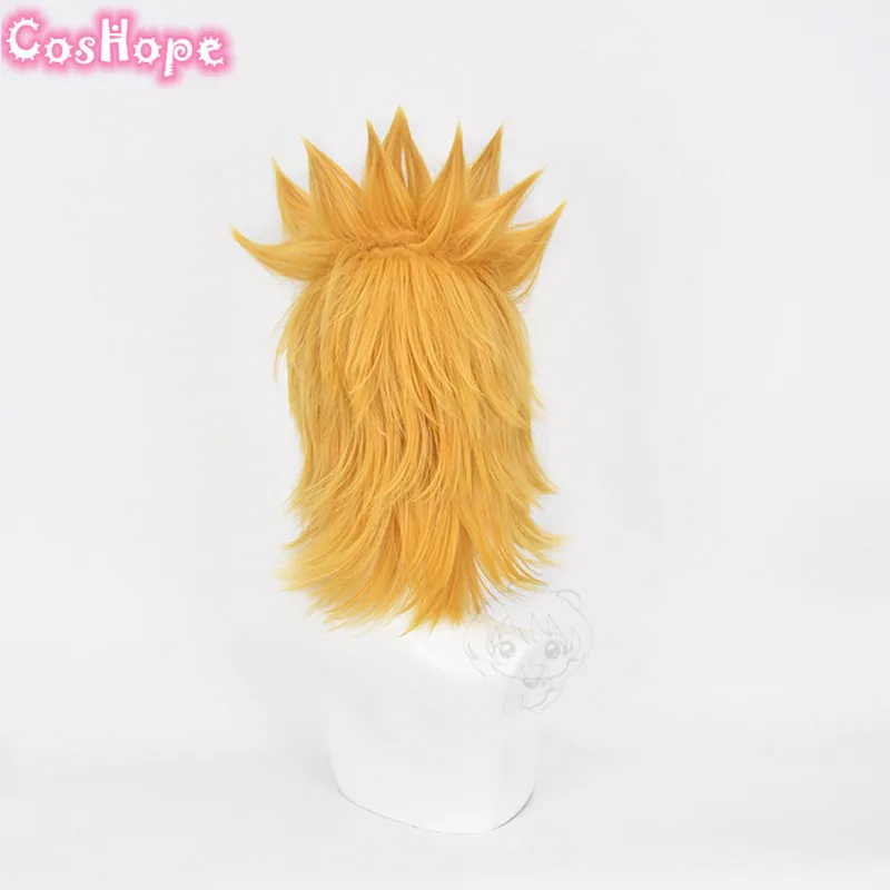 Мужской термостойкий парик Dio Brando короткий золотой для косплея из термостойкого