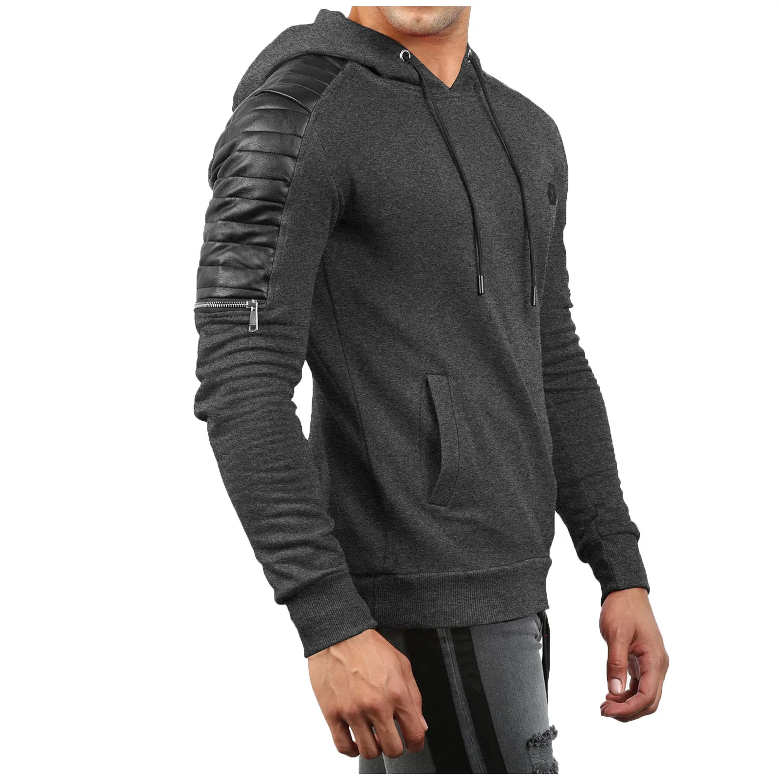 

Fashionable Men's Hooded Sweatshirt Rocker Fleece Warm Men's Sportswear 2021 Winter Autumn Men's Sudaderas Hombre F Sweatshirt