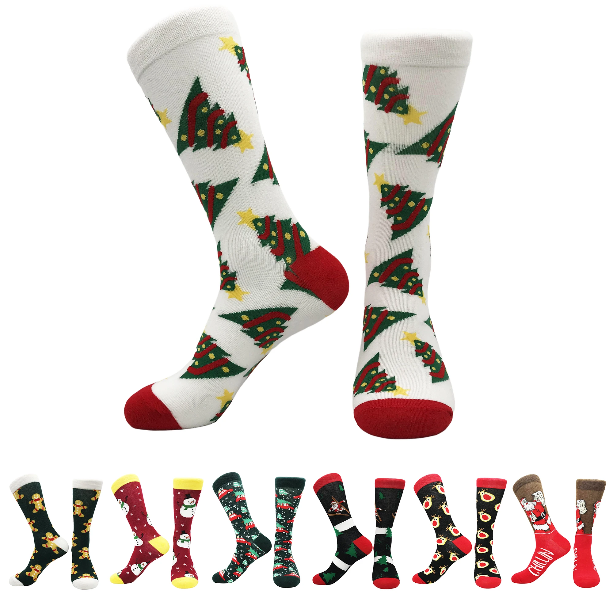 

2021 new Christmas style socks men and women cotton socks personality trend cartoon couple socks neutral