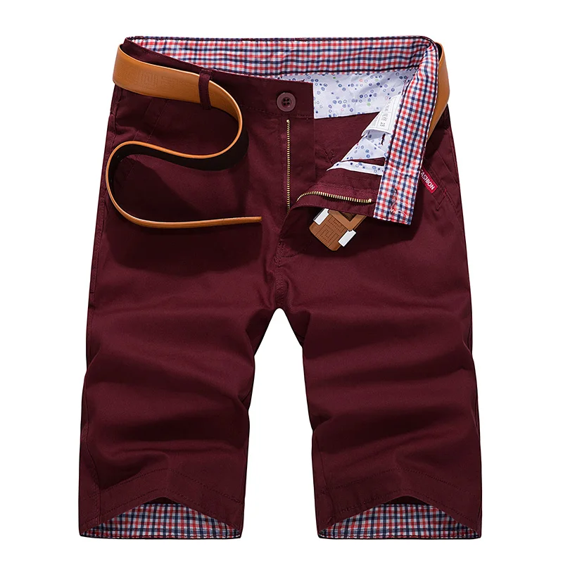 

MYAZHOU 2018 Summer Men's Khaki Shorts , Fashion plus size Cotton Good Quality Men's Straight knee length shorts Men 36 38 40