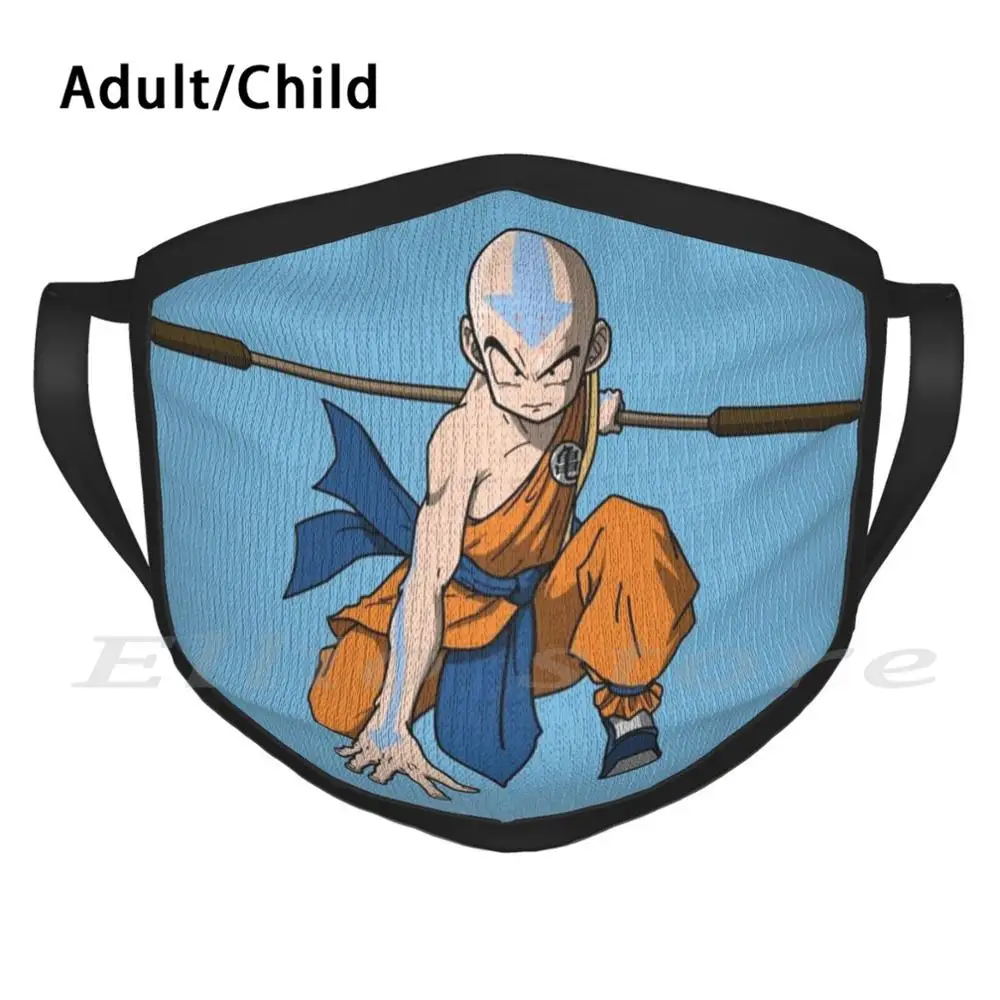 Многоразовая маска Krillin с забавным принтом фильтр Pm2.5 лицевая Goku последний