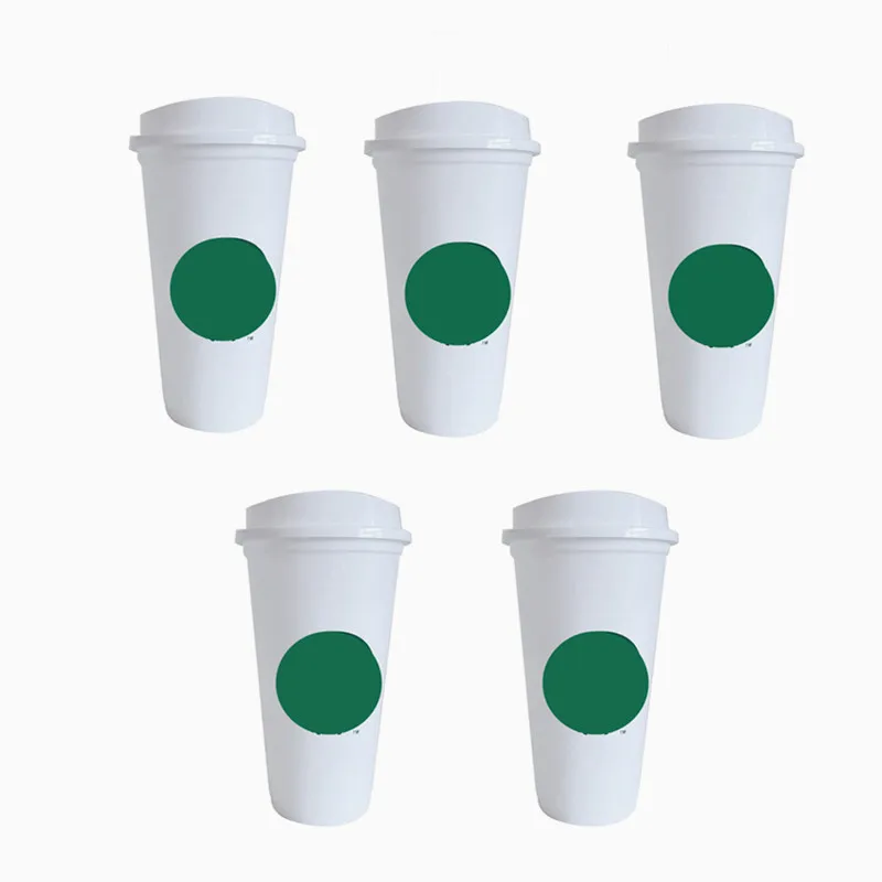 

473ml/16floz Reusable Coffee Cup With Lid With Logo Without Straws Coffee Cup Plastic Tumbler Cup Drinkware Party Gift Wholesale
