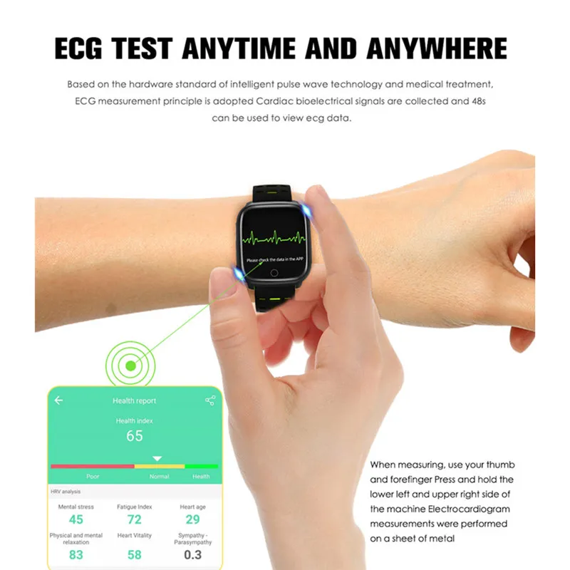 Умные часы F16 с детектором ЭКГ пульсометром модные деловые и стильные спортивные