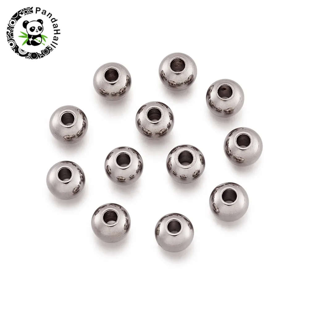 Бусины круглые из нержавеющей стали 304 6 мм 8 для самостоятельного изготовления