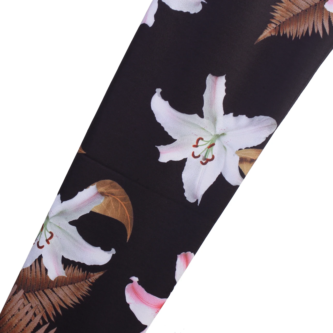 Брюки женские спортивные Стрейчевые с высокой талией и цветочным принтом|Штаны