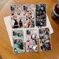 kimetsu no yaiba demon slayer anime phone case for iphone 13 pro max apple 11 12 mini se 2020 x xs xr 8 7 plus 6 6s 5 5s cover s