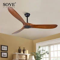 sove 60 inch industrial vintage wooden ceiling fans without light decor ceiling fans wood remote control ventilateur de plafond