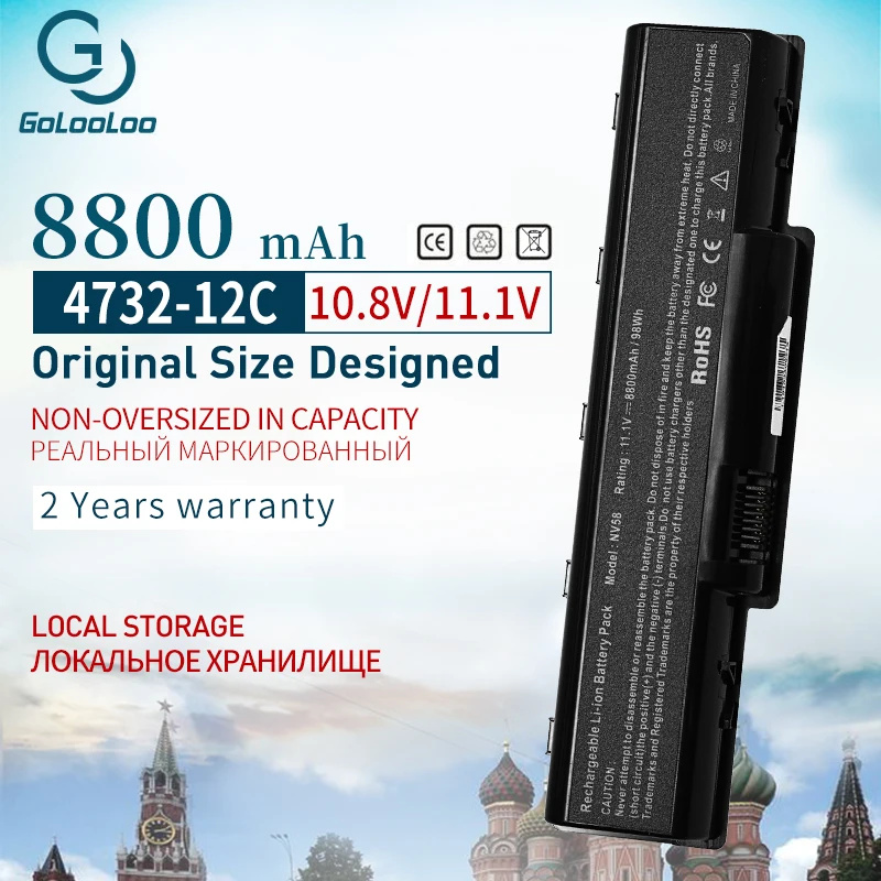 

9 Cells 8800mAh New Laptop battery for Acer Aspire 4732 5532 5332 5516 5517series AS09A31 AS09A51 AS09A61 AS09A71 AS09A41 NV58