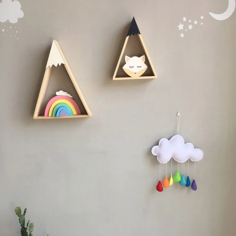 

INS Felt Cloud Wall Hanging Ornaments Nordic Baby Bed Kids Room Decoration Nursery Decor Photo Props