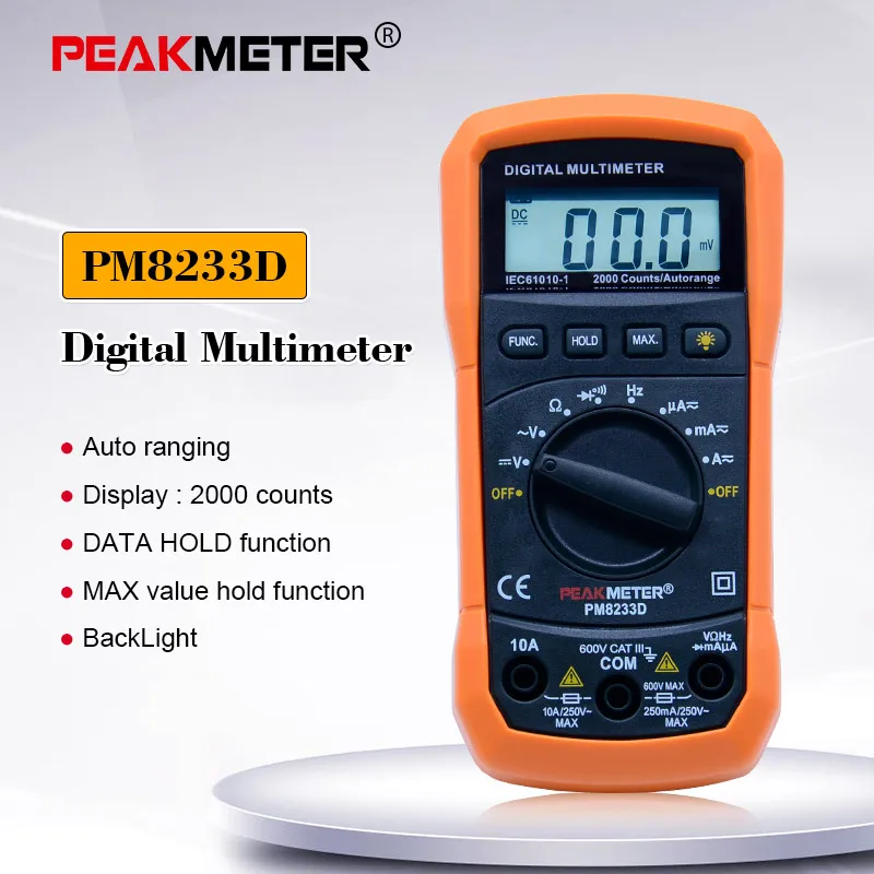 Цифровой мультиметр тестер 2000 отсчетов ЖК дисплей постоянного и переменного
