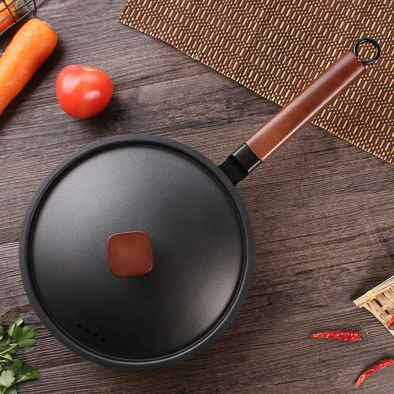 

24Cm Healthy Wok Gas Stove Lnduction Cooker General Frying Pan Lron Pan Uncoated Physical Non-Stick Omelette Pan Household