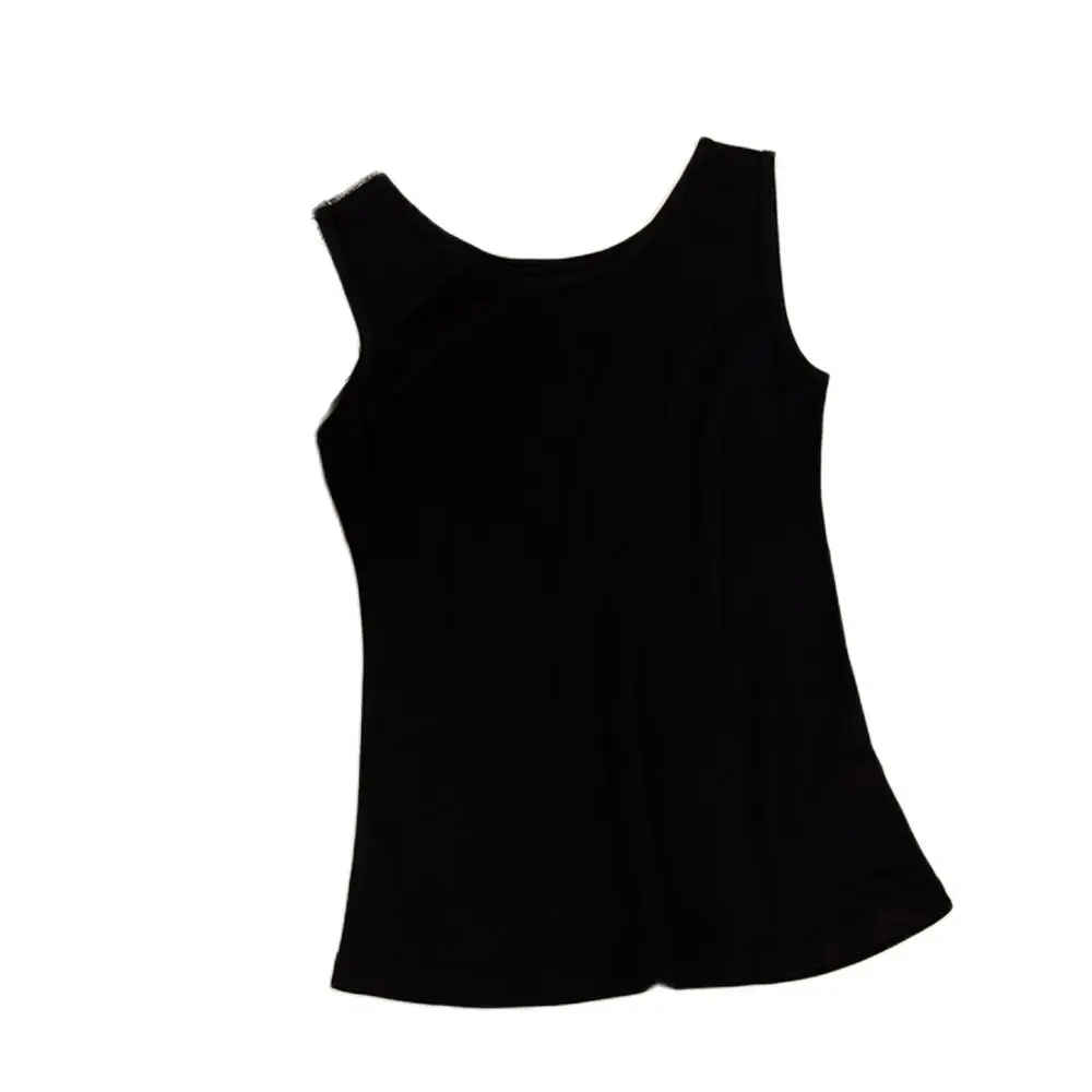 Женский жилет из 100% шелка Женская майка летняя свободная шелковая рубашка без