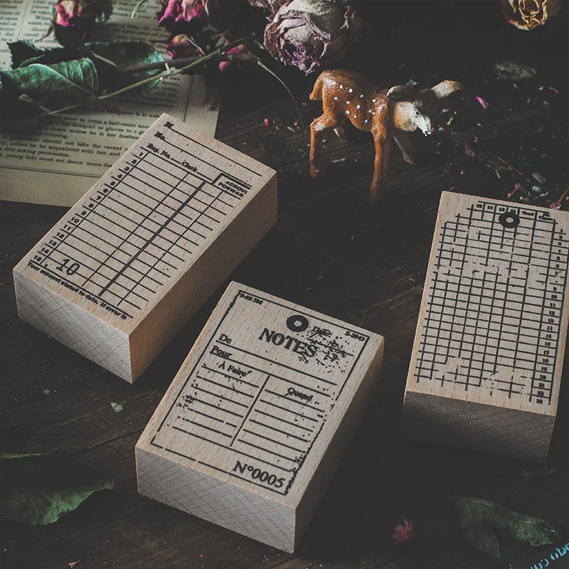 Retro Solid Wood Seals Note Excel Format Wooden Stamps for Letters Diary Hand Account Invitation Card Decor Gift Seal Clear Chop | Дом и сад