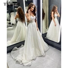 Eightree в белый горошек спагетти Strps Свадебные платья 2021 ТРАПЕЦИЕВИДНОЕ милое пляжное свадебное платье на новогоднюю тематику, раздел SimpleTulle платье принцессы вечерние платья для женщин